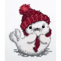 Cross stitch kit KLART "Seal in a hat" KL8-307 (D)