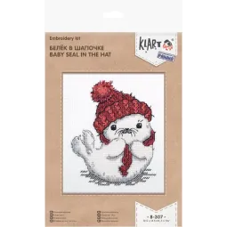 Cross stitch kit KLART "Seal in a hat" KL8-307 (D)