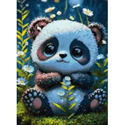 Kit de peinture diamant "Panda" 30x40 cm WD3073