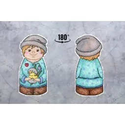 Cross stitch kit "Let's welcome spring. Boy" SR-936