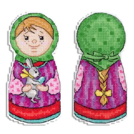 Kreuzstich-Set "Lasst uns den Frühling begrüßen. Mädchen" SR-935