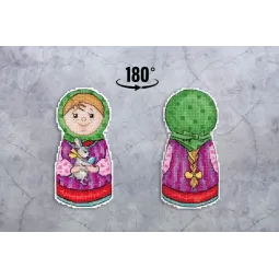 Kreuzstich-Set "Lasst uns den Frühling begrüßen. Mädchen" SR-935