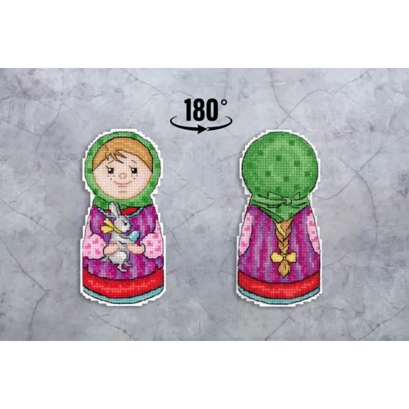 Kreuzstich-Set "Lasst uns den Frühling begrüßen. Mädchen" SR-935