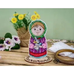 Набор для вышивания крестиком "Давайте встречать весну. Девочка" SR-935