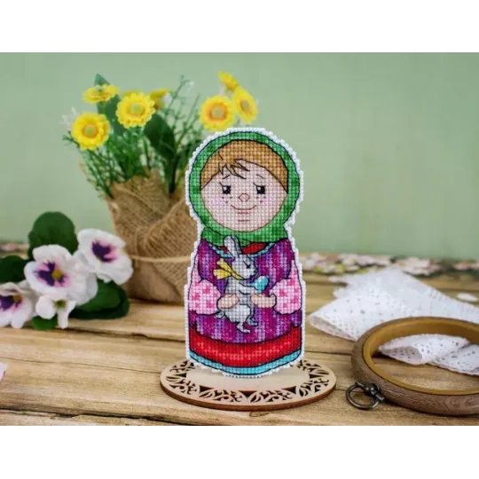 Kreuzstich-Set "Lasst uns den Frühling begrüßen. Mädchen" SR-935