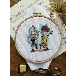 Cross stitch kit "Grannies at a party" SANB-19