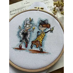 Kit de point de croix "Grannies at a party" SANB-19