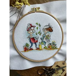 Kreuzstich-Set "Omas mit Gurken" SANB-18