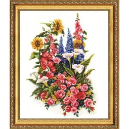 Siuvinėjimo kryželiu rinkinys "Gėlių žvaigždynas" 41x29 cm S/LTS018