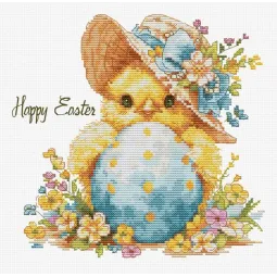 Cross stitch kit "The Happy Chicken" 17x16cm SB1412