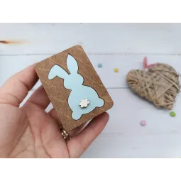 Boîte en bois. Lapin KF057/31