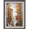 Kit point de croix "Balade à Moscou" 26,5x38,8 cm S/GM047