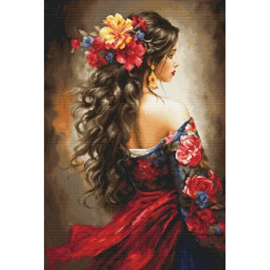 (D) Petit Point Kit   "The Spanish Girl" 19x28cm SG702
