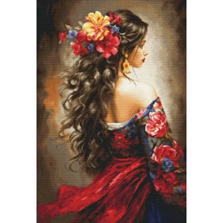 (D) Petit Point Kit   "The Spanish Girl" 19x28cm SG702