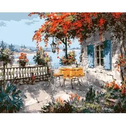 Paint by Numbers kit "Café" 40x50 cm RK005 0125 0326