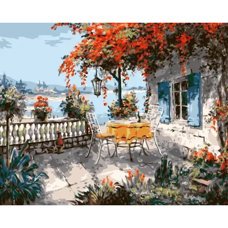Malen nach Zahlen Set „Café“ 40x50 cm RK005 0125 0425