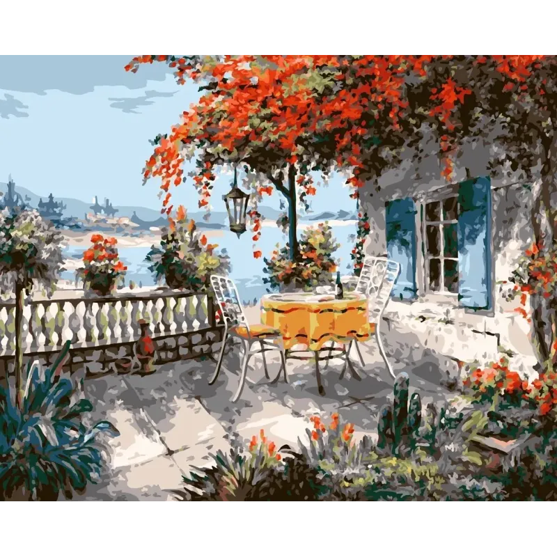 Malen nach Zahlen Set „Café“ 40x50 cm RK005 0125 0425