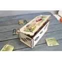 Boîte à thé en bois avec décoration de broderie "Berry tea party" SO-084