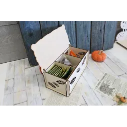 Деревянная шкатулка с вышивкой "Ягодная вечеринка" SO-084