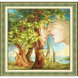 (C) Kit de point de croix compté "arbre de vie" S / F042