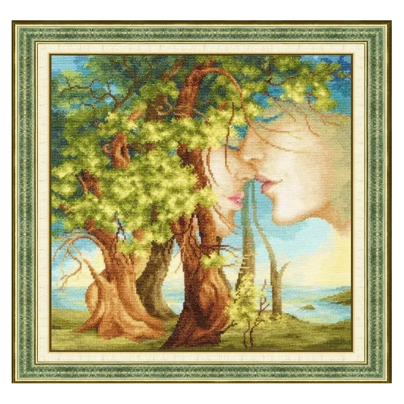 (C) Kit de point de croix compté "arbre de vie" S / F042