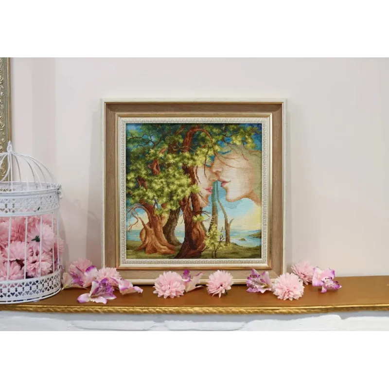 (C) Kit de point de croix compté "arbre de vie" S / F042