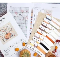 Kit de point de croix compté "Boo To You" 15x14cm SLETIL8814