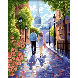 Tapykite skaičiais rinkinys "Romantiškas pasivaikščiojimas" 40x50 cm W029