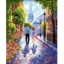 Malen nach Zahlen Set "Romantischer Spaziergang" 40x50 cm W029