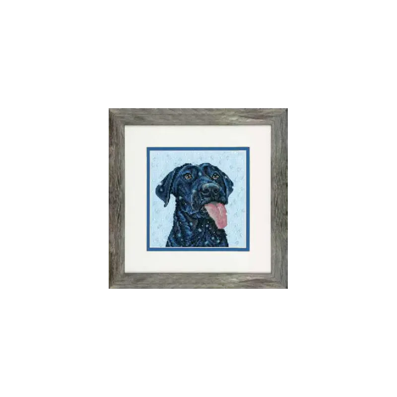 Kreuzstich-Set "Schneehund" 15 x 15 cm D70-65229