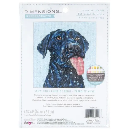 Cross stitch kit "Snow Dog" 15 х 15 cm D70-65229