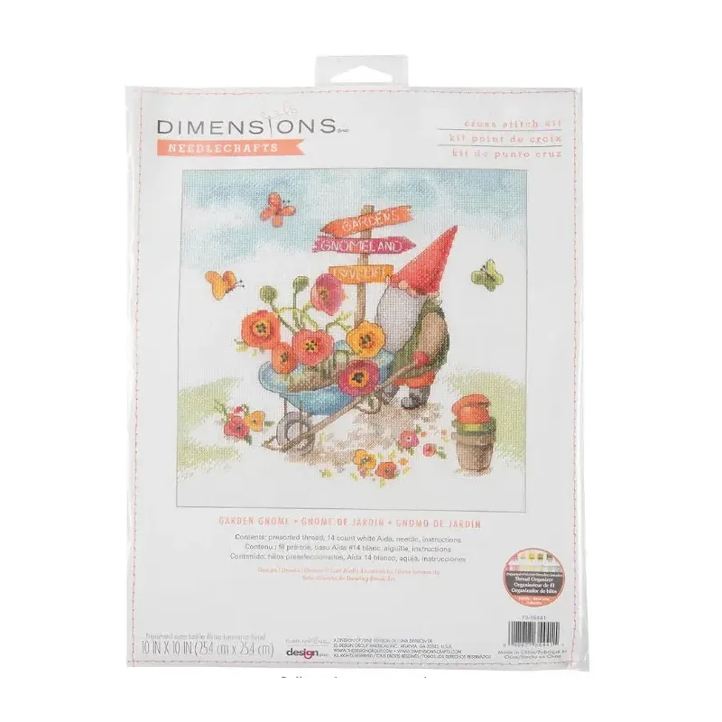 Cross stitch kit "Garden Gnome" 25x25 cm D70-35441