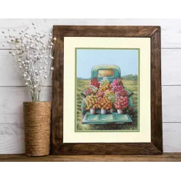 Kryželiu siuvinėjimo rinkinys „Parduodamos gėlės“ 22x30 cm D70-35440
