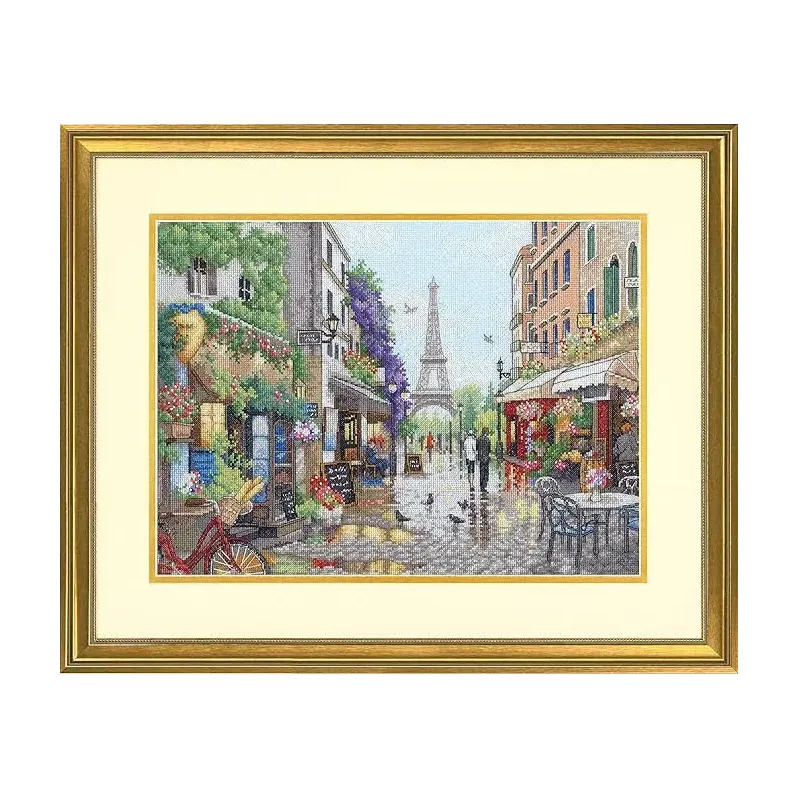 Kit de point de croix "Scène de Paris" 38x27 cm D70-35438