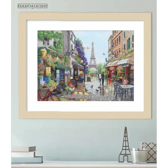 Kit de point de croix "Scène de Paris" 38x27 cm D70-35438