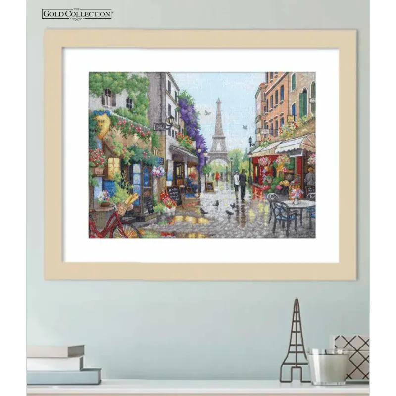 Kit de point de croix "Scène de Paris" 38x27 cm D70-35438