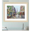 Kit de point de croix "Scène de Paris" 38x27 cm D70-35438