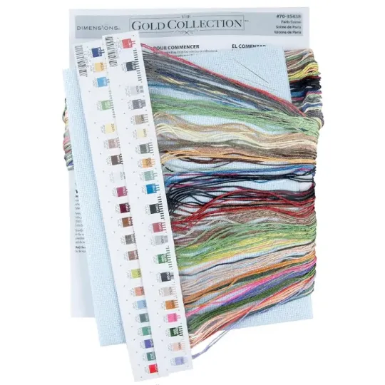 Kit de point de croix "Scène parisienne" 38x27 cm D70-35438