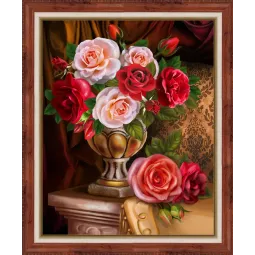 Diamond painting kit Noble Roses 30x40 cm AM1731