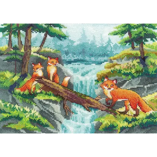 Cross stittch kit Foxes SANA-07