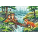 Cross stittch kit Foxes SANA-07