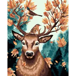 Paveikslas pagal skaičius rinkinys "Miško elnias" 40x50 cm W018