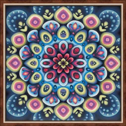 Deimantinio tapybos rinkinys "Sėkmės Mandala" 40*40cm AM1755