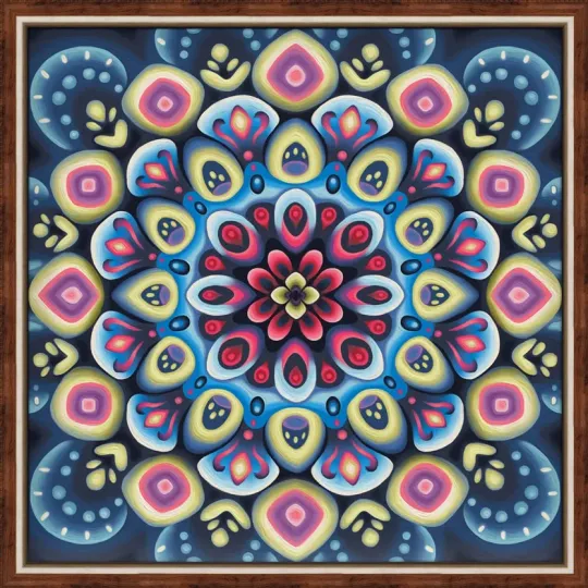 Kit de diamond painting "Mandala du succès" 40*40cm AM1755