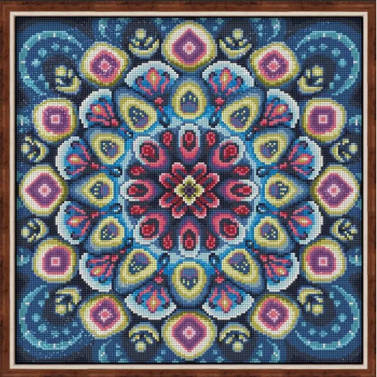 Kit de diamond painting "Mandala du succès" 40*40cm AM1755