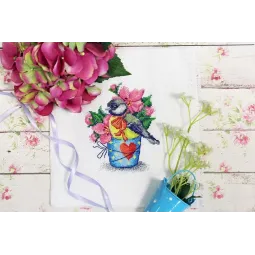 Kit de point de croix "Mésange de printemps" SM-634