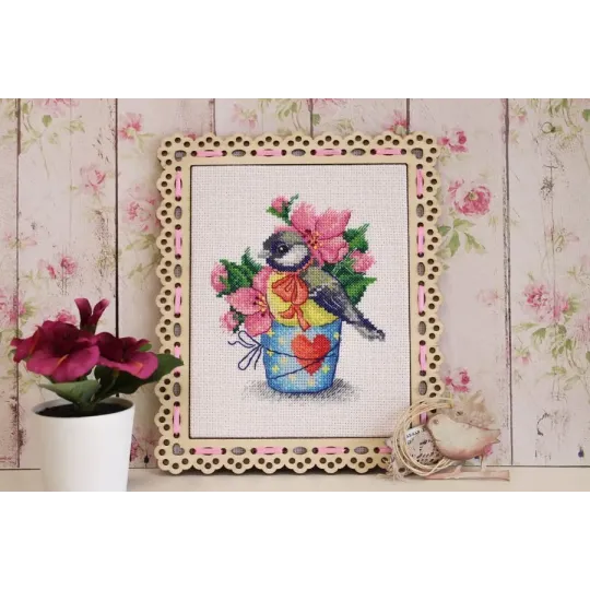 Cross stitch kit "Spring titmouse" SM-634 (D)