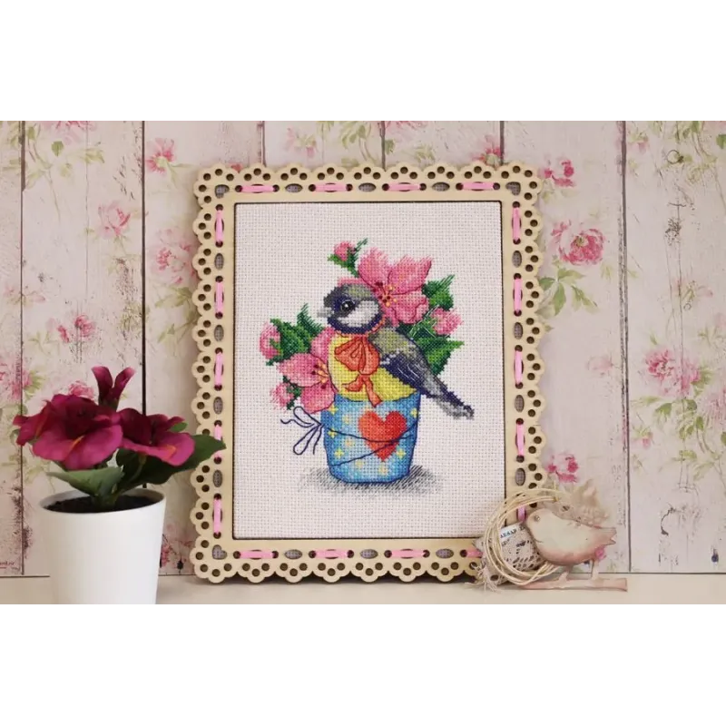 Cross stitch kit "Spring titmouse" SM-634 (D)