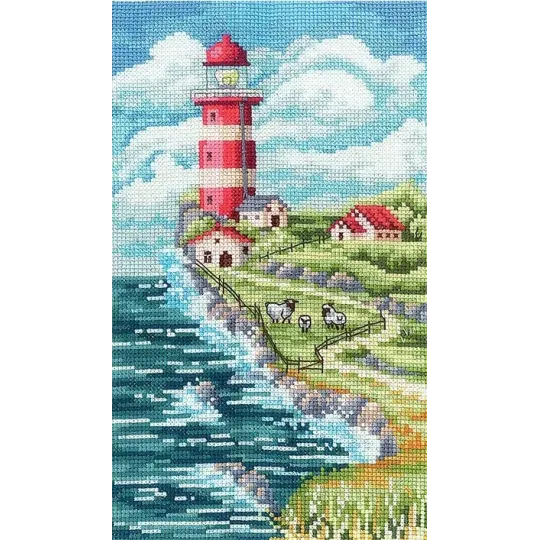 Cross stitch kit "Landscape with a lighthouse" SANP-64