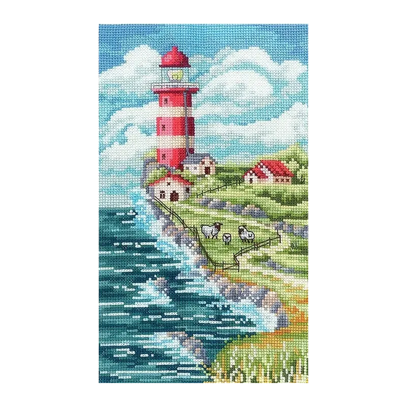 Cross stitch kit "Landscape with a lighthouse" SANP-64